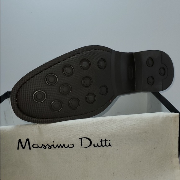 Massimo Dutti NIB Brown Brogue Leather Shoes size Eur 43/ US 10 - Picture 10 of 10